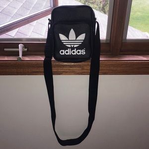Adidas black cross body purse